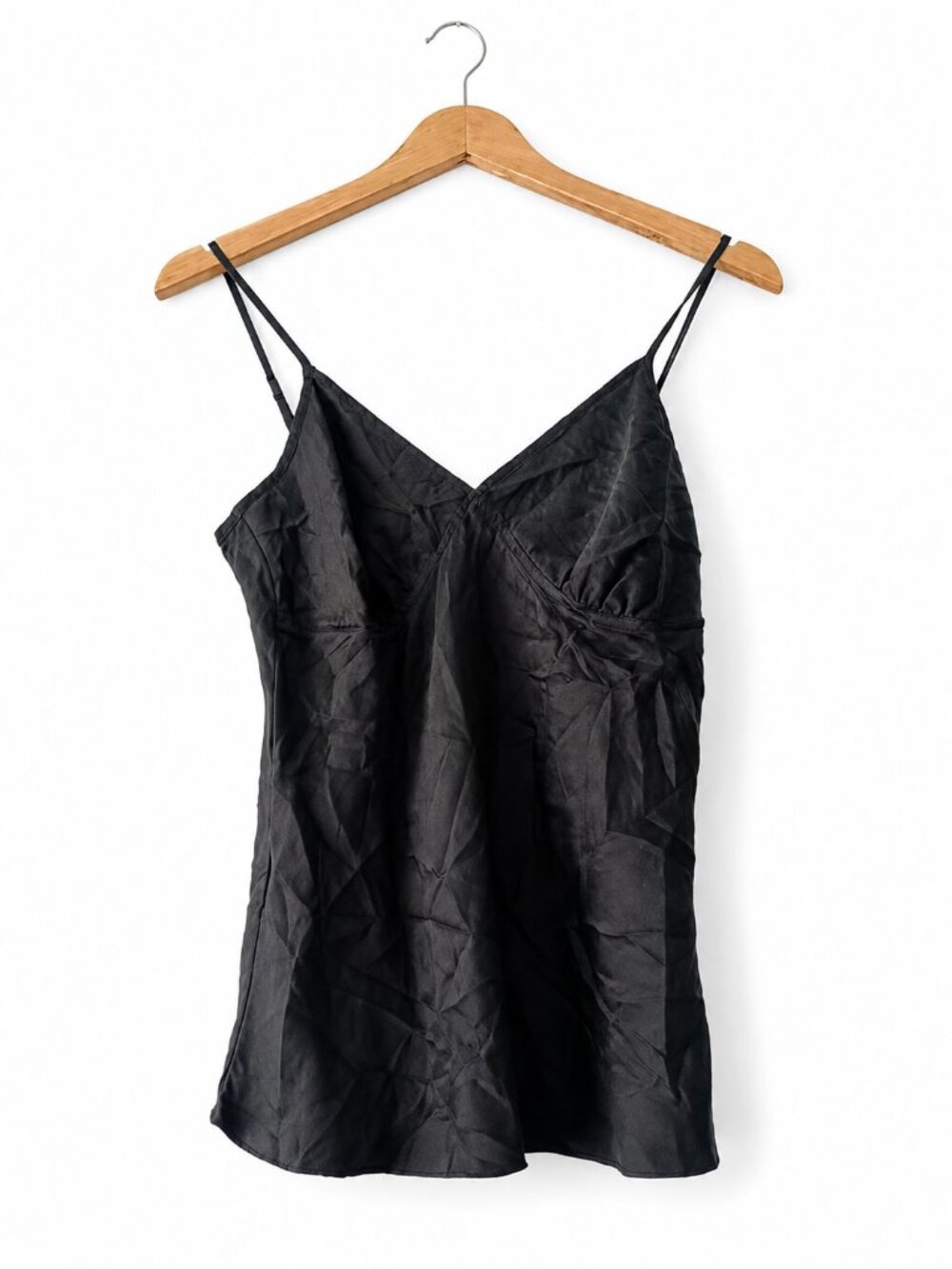 Daisy Fuentes Black Silk Cami Top Sz SP